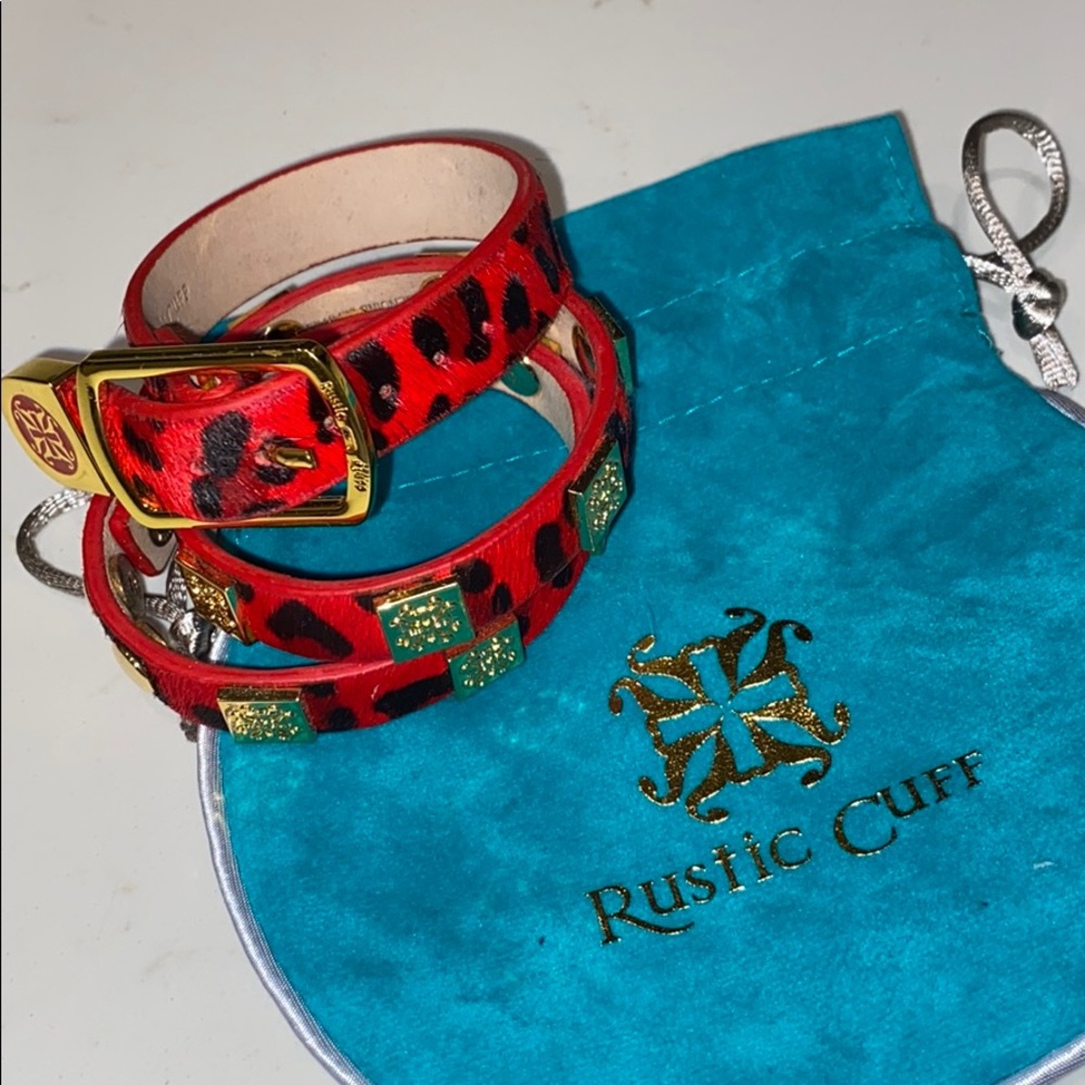 Rustic Cuff Leather/Calfskin Set